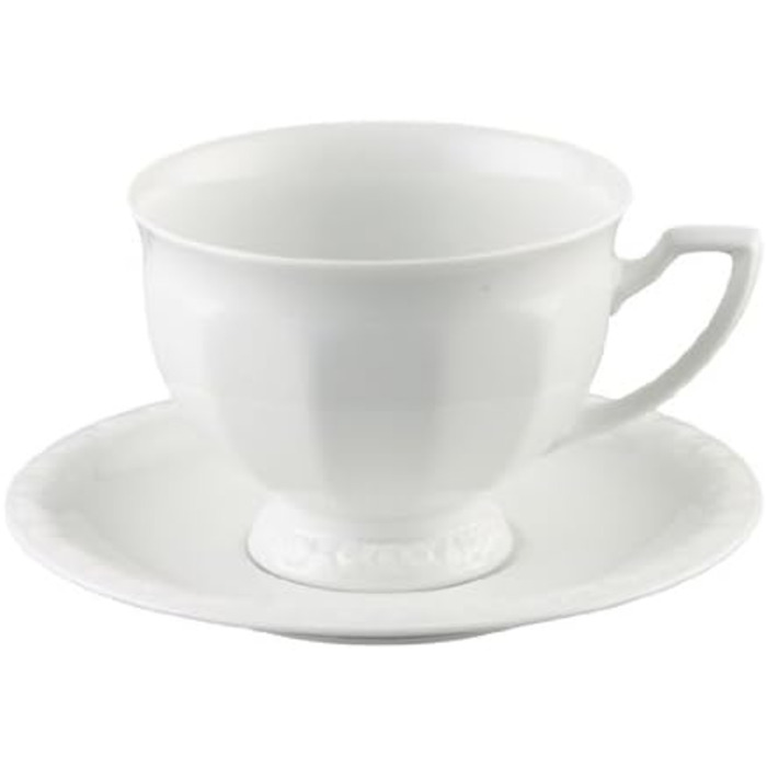 Чайная пара чашка: 490 мл, блюдце: диаметр 18 см. Rosenthal Maria Weiss