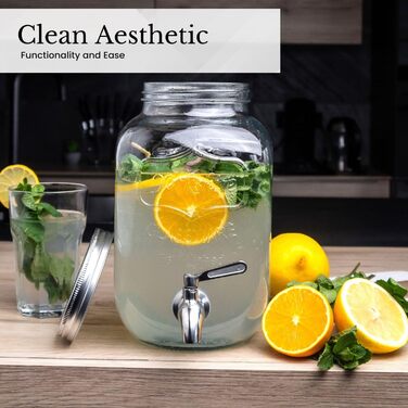 Диспенсер для напитков стеклянный 4 л INTIRILIFE