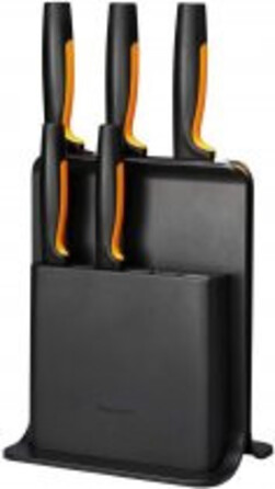 Набор ножей Fiskars Functional Form с черной подставкой 5 шт. (1057554)
