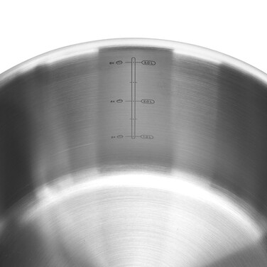 Каструля Fissman MASTER CHEF 20x11 см / 3,1 л зі скляною кришкою нержавіюча сталь (15096)