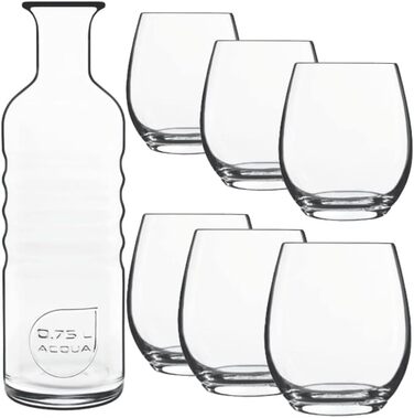 Набір келихів для пива Birrateque (пляшка для води та склянки, набір із 7 предметів)