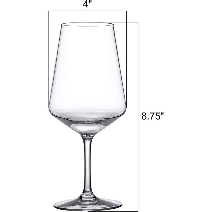 Елегантні келихи для вина 6 шт 590 мл Amazing Abby