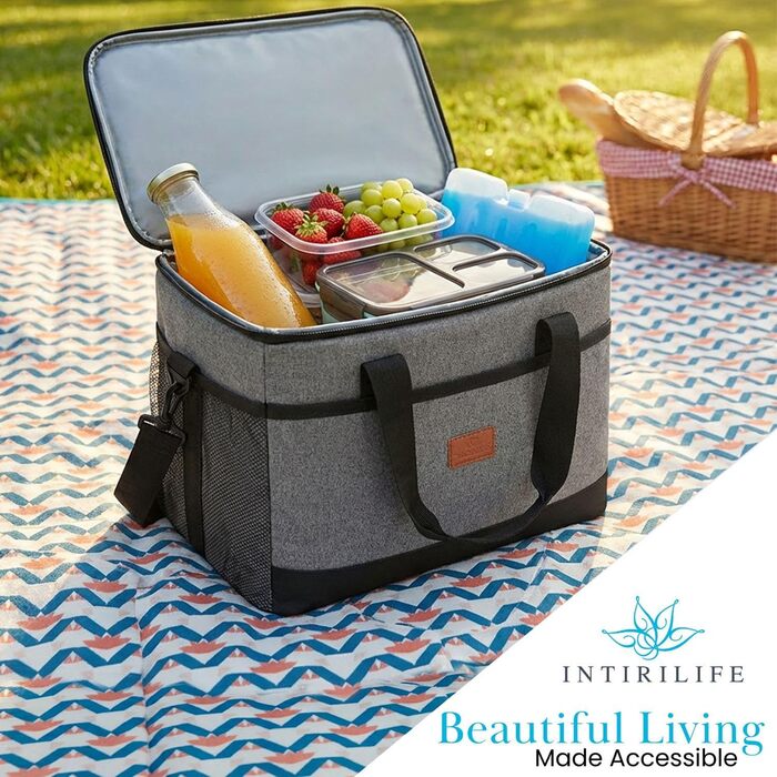 Портативна сумка-холодильник - Для перенесення гарячих або холодних напоїв та їжі. Ланч-сумка, термосумка, ізотермічна сумка, сумка-холодильник, 15 літрів.