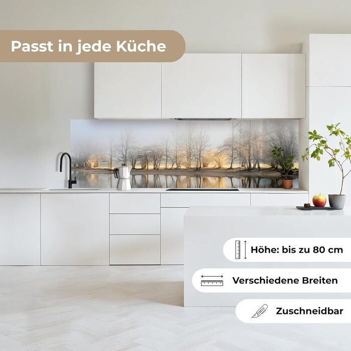 Кухонний фартух 60x80 см Самоклеючий настінний захисний екран для кухні Кухонний фартух Кухонні фасади Кухонні фартухи Кухонна стіна Вода - Пейзаж - (Природа - Пейзаж, 60 x 200 см)