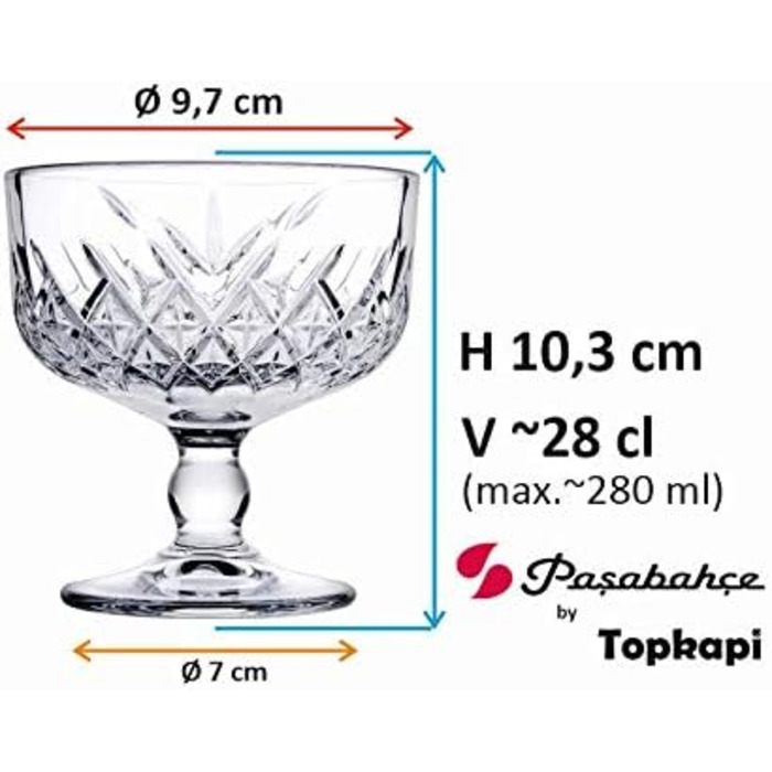 Набір креманок для мороженого 2 шт. 280 мл Timeless Pasabahce