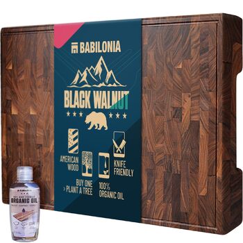 Преміальна обробна дошка з американського чорного горіха 50 x 31 см BABILONIA