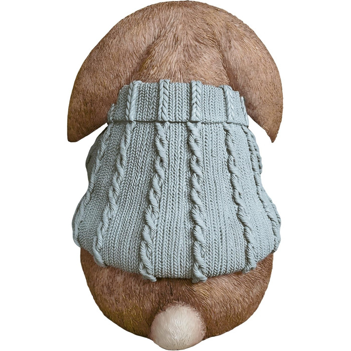 Декоративні фігурки великоднього зайчика у светрі світло-блакитні colourliving