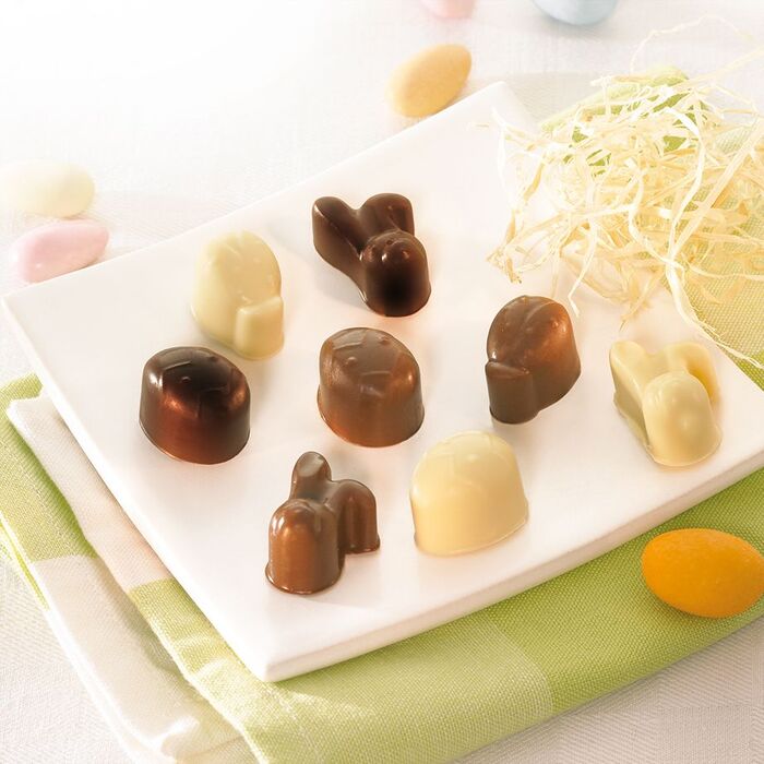 Форма для приготування шоколадних цукерок в пасхальному стилі, 15 x 21 x 2,5 см, коричнева, RBV Birkmann