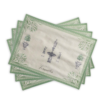 Серветки Maison d&39Hermine зі 100 бавовни, набір з 4 шт. , декоративні серветки, пасхальні серветки, які можна прати, для свят, вечерь, весни, літа (33 см x 48 см) (016 - Jardin du Roy)