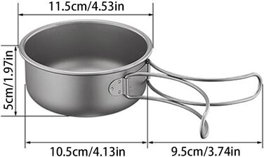 Туристическая посуда из титана с антипригарным покрытием 400 мл Generisch