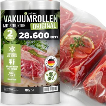 Рулони плівки 2 предмета 28 x 600 см culivac