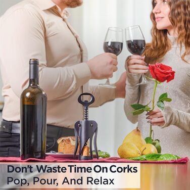 Професійний штопор-крило чорний Deiss