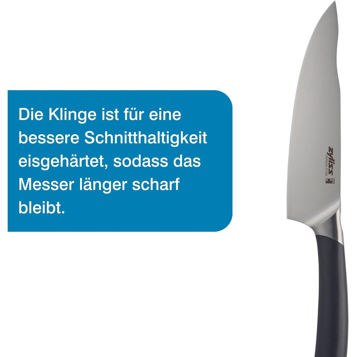 Німецька нержавіюча сталь, чорна ручка, кухонний ніж, можна мити в посудомийній машині, гарантія 25 років (шеф-ніж), 920268 Comfort Pro