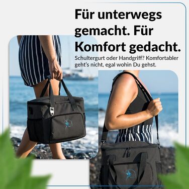 Термосумка для кемпинга 20 л черная Obics