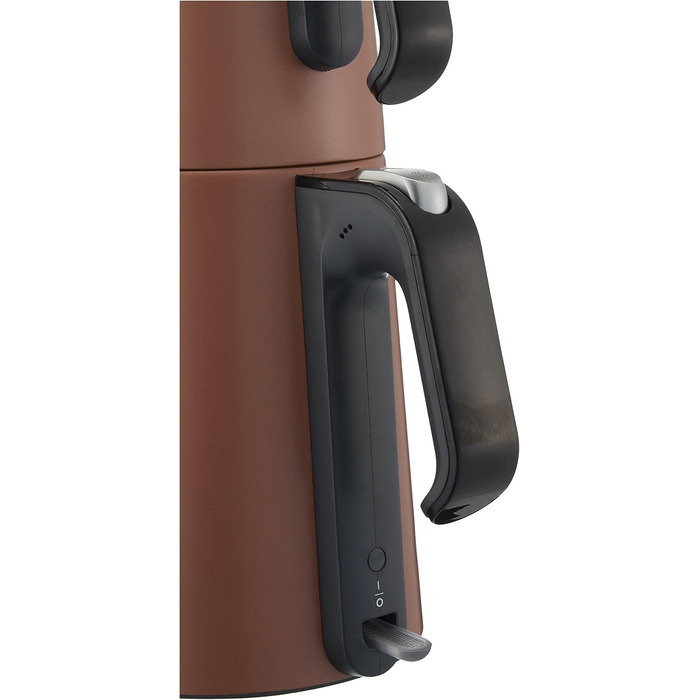 Електричний турецький чайник, 2200 Вт, чайник 3,5 л, скляний чайник 1,2 л, нержавіюча сталь, інтелектуальний контроль температури, захист від кипіння (84 см, Sunset)