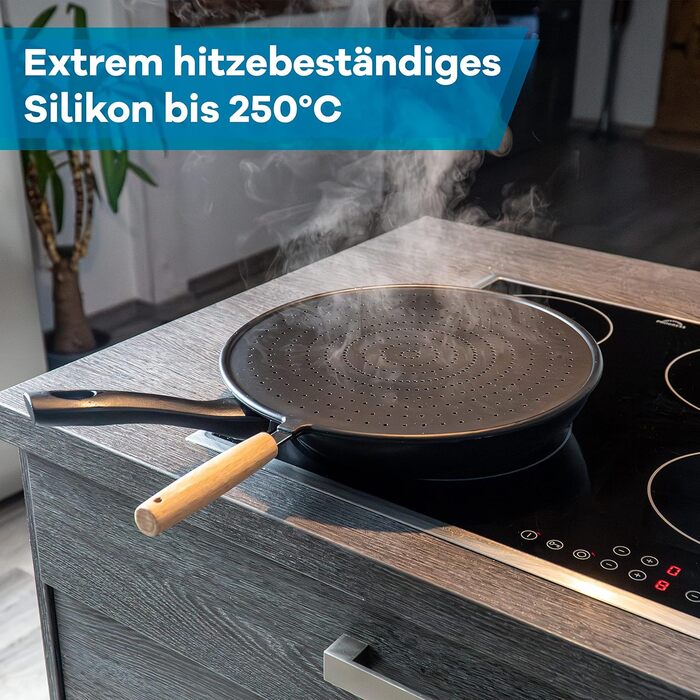 Силіконова сковорідки із захистом від бризок до 30 см Netrox