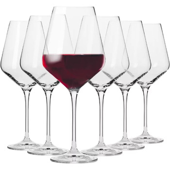 Келихи для вина konsimo Набір з 6 - Келихи для червоного вина Келихи для білого вина Aperol Spritz і келихи для шампанського Набір з 6 - Келихи для вина - Келихи для аперитиву - Кришталеві келихи для вина - 450 мл (Авангард)