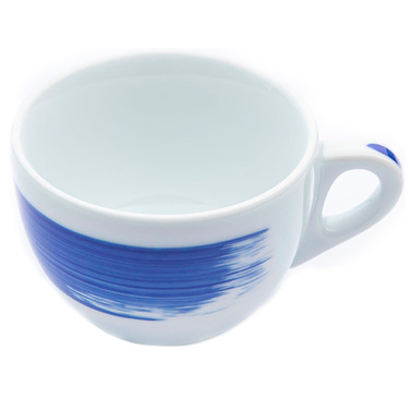 35135 Чашка caffe latte 350 мл Blue stroke B 'Verona Millecolori Hand Painted Brush stroke B Blue wi