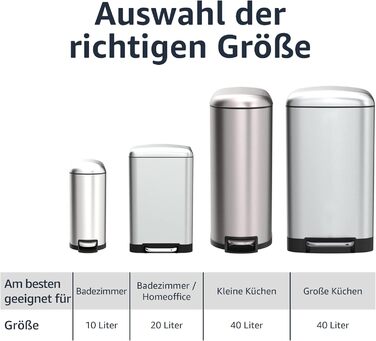 Мусорный бак 10 л Amazon Basics