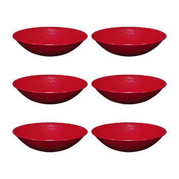 Набір меламінових мисок UP ware, миски у формі квітки для пасти, рису, супу та салату, без BPA, придатні для миття в посудомийній машині, ударостійкі, сині, 17,8 см, 6 предметів (блискучий пил)