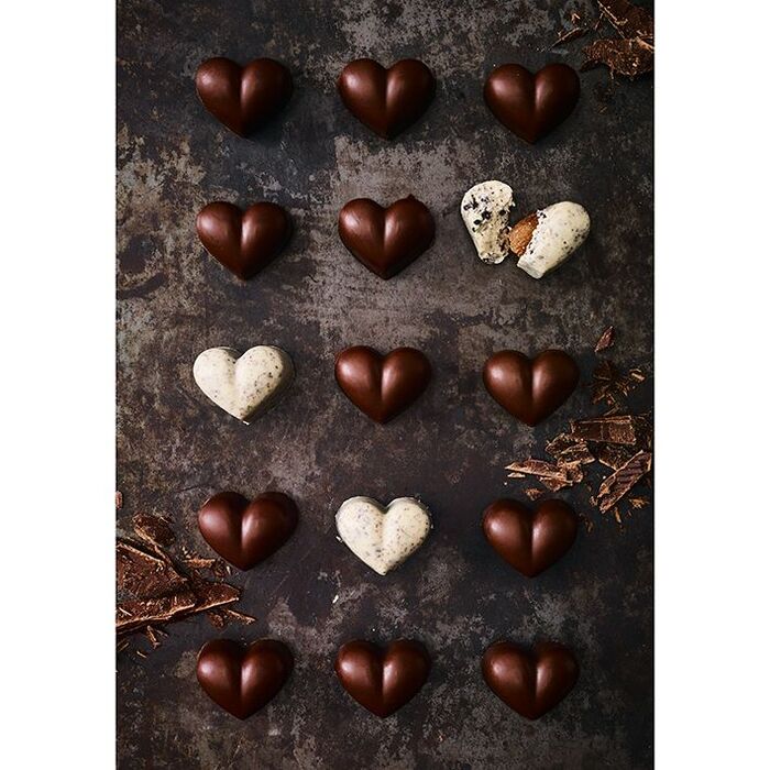 Форма для приготовления шоколадных конфет в виде сердечек, 2 шт, 11,5 х 21 см, RBV Birkmann