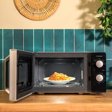 Мікрохвильова піч Cecotec Inverter - об&39єм 19 л - розморожування, нагрівання та приготування - інвертор Proclean 5010. 700 Вт, 5 рівнів потужності, світлодіодний дисплей, поворотний стіл 245 мм, таймер, 8 програм (чорна, ручна)