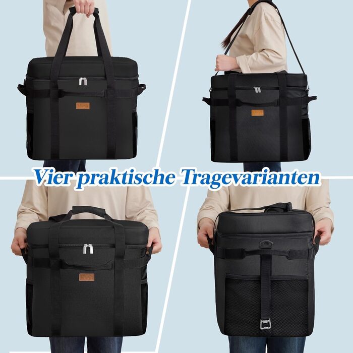 Термосумка 40 л чорна Lifewit