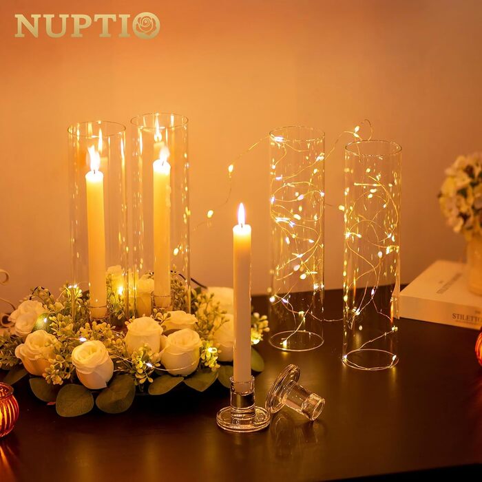 Стеклянные подсвечники 10 шт. прозрачные NUPTIO