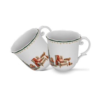 Набор из 2-х кружек Fissman 350 мл CHRISTMAS EVE фарфор (13761)
