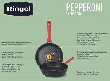 Сковорода RINGEL Pepperoni сковорода глибока 28 см (6806841)