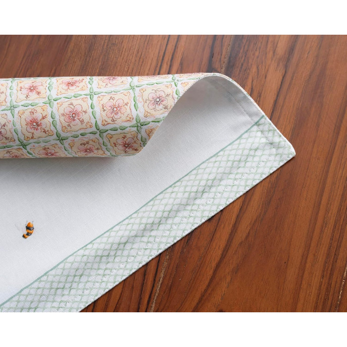 Серветки Maison d&39Hermine зі 100 бавовни, набір з 4 шт. , декоративні серветки, пасхальні серветки, що можна прати, для свят, вечерь, весни, літа (33 см x 48 см) (010 - Великодня роса)