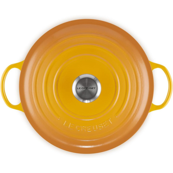 Чавунна каструля Le Creuset Signature La Marmite, 26 см, 4,1 л, колір Nektar (підходить для всіх типів плит, включаючи індукційні)