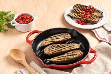 Чавунна сковорода-гриль квадратна 26 см, синій Марсель Signature Le Creuset