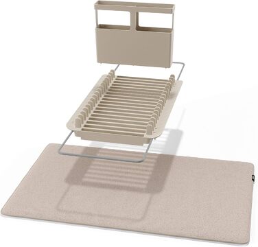 Подставка-сушилка для посуды с ковриком 51 х 57 см цвет лат. Udry Over the Sink Umbra