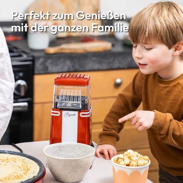 Машина для попкорну в ретро дизайні, червоний Gadgy