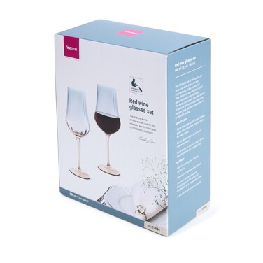 Набір з 2-х бокалів Fissman для червоного вина 600 мл скло (13684)