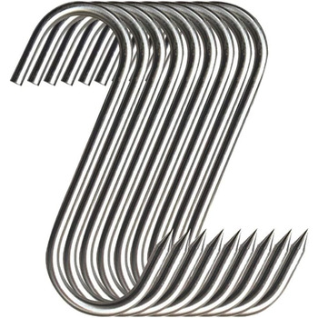 Набор из 10 крючков для мяса 15 см, нержавеющая сталь GYUEE