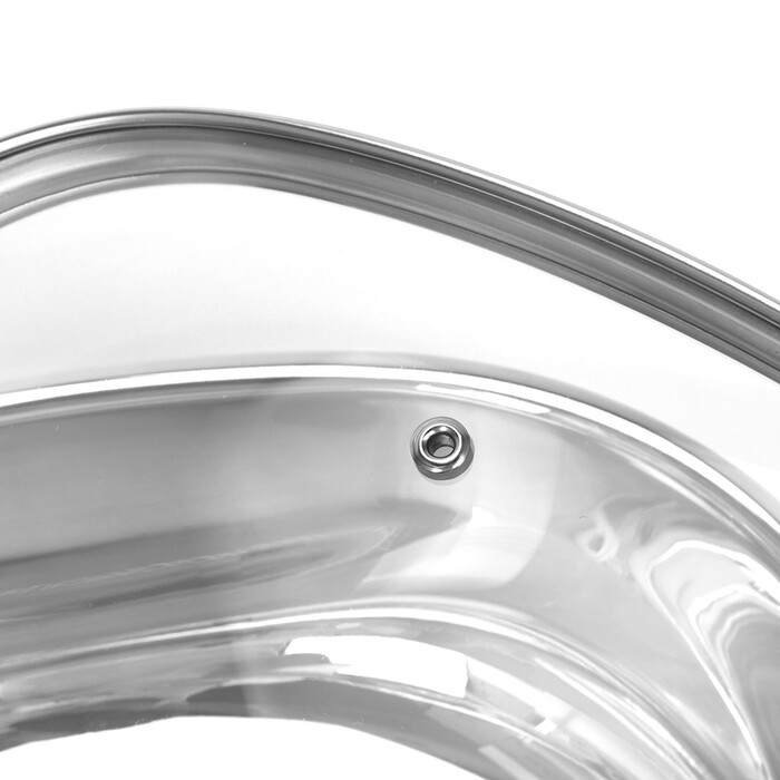 Сотейник Fissman EXCLUSIVE PRO 26x9 см / 4,6 л зі скляною кришкою нержавіюча сталь (5543)