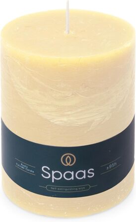 Свічка Spaas Rustic Pillar, 100/130 мм, 95 год, чорна (слонова кістка)