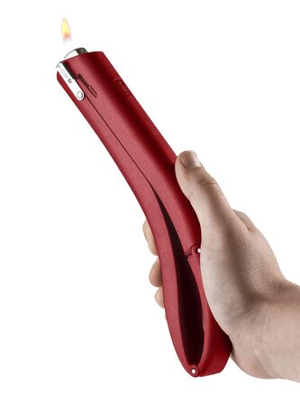 Удлинитель зажигалки FIRE Finger, вкл. одноразовую зажигалку, пластик/нержавеющая сталь (красный), 22