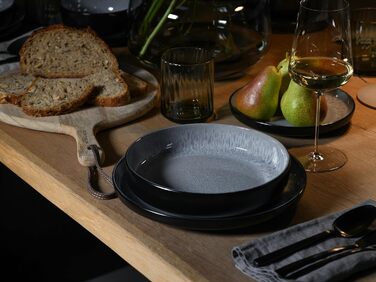 Серія Nordic Fjord набір посуду з 18 предметів, набір тарілок з кераміки (набір тарілок 12 шт. , іній), 21551