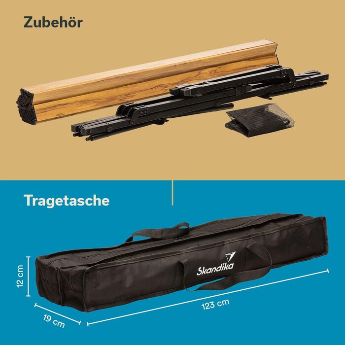 Складной кемпинговый стол 120 x 70 см Skandika