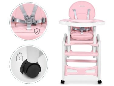 Детский стульчик для кормления 5-в-1 розовый Ricokids