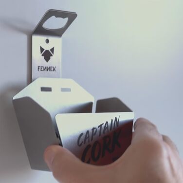 Магнітний відкривач для пляшок з кошиком для кришечок FENNEK