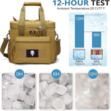 Тактична сумка для ланчу для чоловіків 12,3 л коричнева Bunnychic