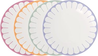 Набор из 4 обеденных тарелок 26,6 см, разноцветные Fleur Villeroy & Boch