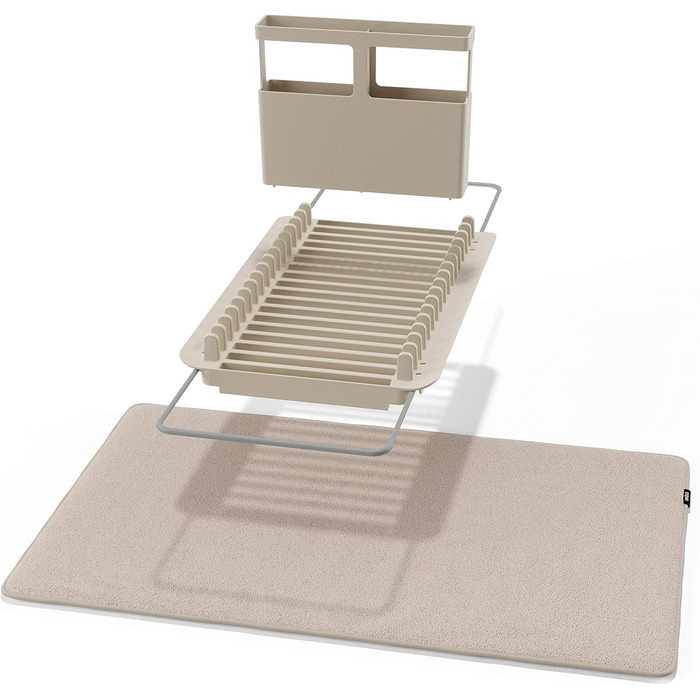 Подставка-сушилка для посуды с ковриком 51 х 57 см цвет лат. Udry Over the Sink Umbra