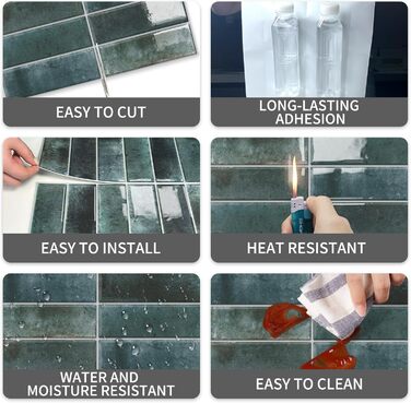 Наклеек на плитку 30,5 х 30,5 см 10 шт MOONFUN