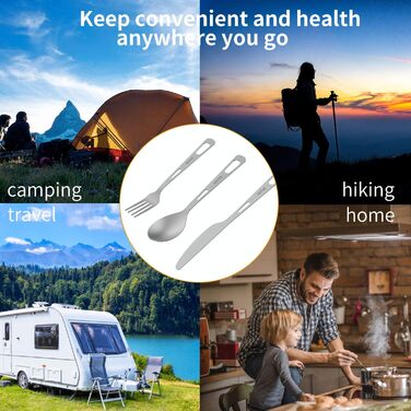 Набор туристических титановый столовых приборов OUTXE