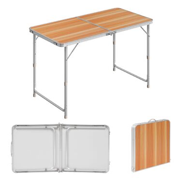 Кемпинговый стол 120x60 см светлый дуб WOLTU